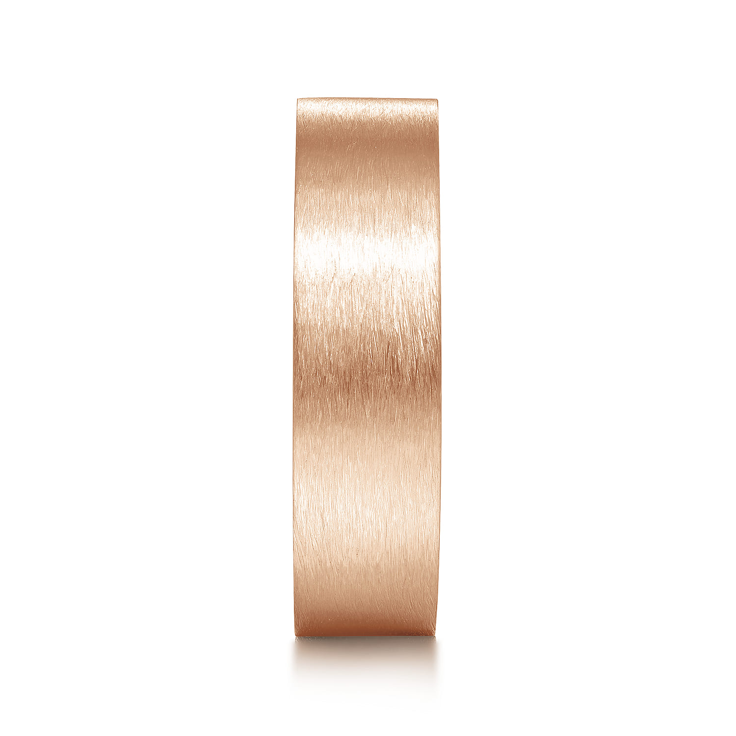 Theodore - 14K Rose Gold 6mm - Men's Wedding Band in Horizontal Brush Finish - Shot 4