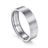 Theodore - 14K White Gold 6mm - Men's Wedding Band in Horizontal Brush Finish