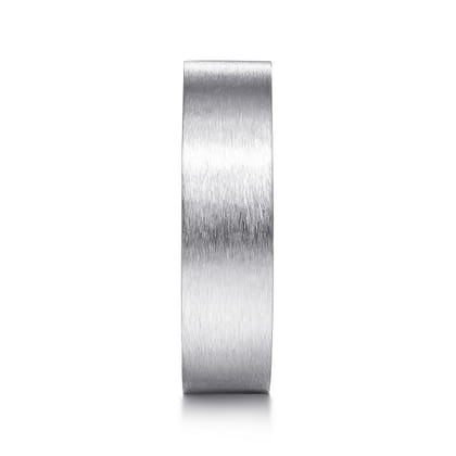Theodore - 14K White Gold 6mm - Men's Wedding Band in Horizontal Brush Finish