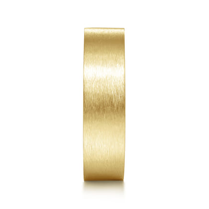 Theodore - 14K Yellow Gold 6mm - Men's Wedding Band in Horizontal Brush Finish