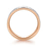 Thomas - 14K White-Rose Gold 8mm - Hammered Men's Wedding Band