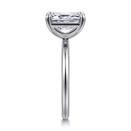 Tiana - 14K White Gold Emerald Cut Solitaire Diamond Engagement Ring