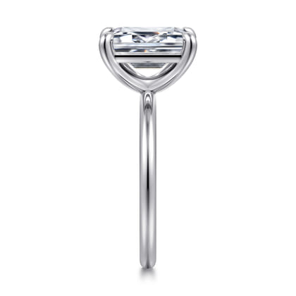 Tiana - 14K White Gold Emerald Cut Solitaire Diamond Engagement Ring