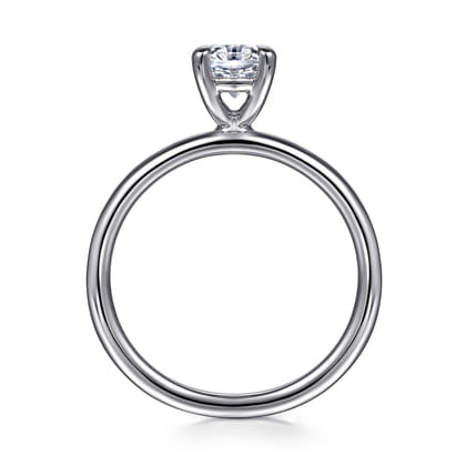 Tiana - 14K White Gold Oval Solitaire Diamond Engagement Ring