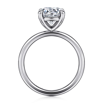 Tiana - 14K White Gold Round Solitaire Diamond Engagement Ring