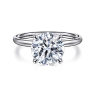 Tiana - 14K White Gold Round Solitaire Diamond Engagement Ring