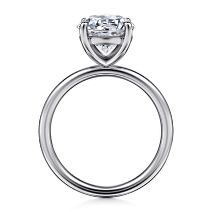 Tiana - 14K White Gold Round Solitaire Diamond Engagement Ring