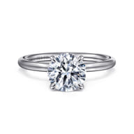 Tiana - 14K White Gold Round Solitaire Diamond Engagement Ring