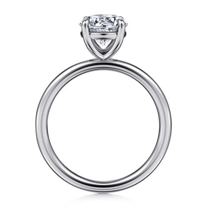 Tiana - 14K White Gold Round Solitaire Diamond Engagement Ring