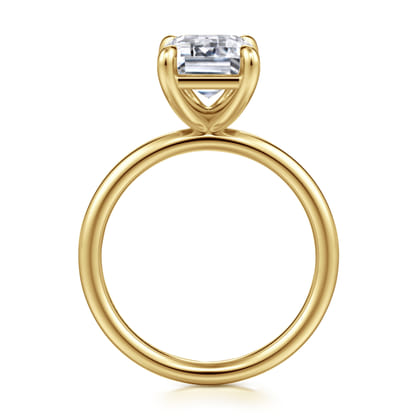 Tiana - 14K Yellow Gold Emerald Cut Solitaire Diamond Engagement Ring