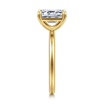 Tiana - 14K Yellow Gold Emerald Cut Solitaire Diamond Engagement Ring