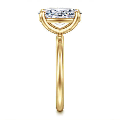Tiana - 14K Yellow Gold Oval Solitaire Diamond Engagement Ring