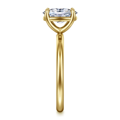 Tiana - 14K Yellow Gold Oval Solitaire Diamond Engagement Ring