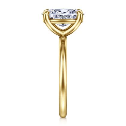 Tiana - 14K Yellow Gold Oval Solitaire Diamond Engagement Ring