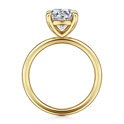 Tiana - 14K Yellow Gold Round Solitaire Diamond Engagement Ring