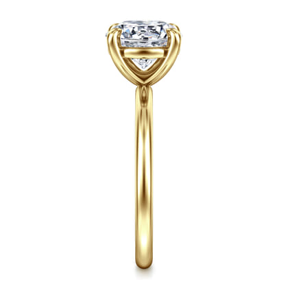 Tiana - 14K Yellow Gold Round Solitaire Diamond Engagement Ring