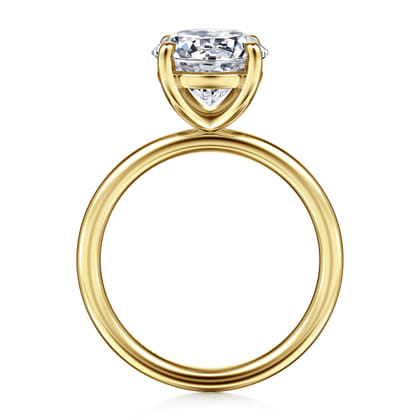 Tiana - 14K Yellow Gold Round Solitaire Diamond Engagement Ring