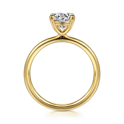 Tiana - 14K Yellow Gold Round Solitaire Diamond Engagement Ring