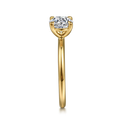 Tiana - 14K Yellow Gold Round Solitaire Diamond Engagement Ring