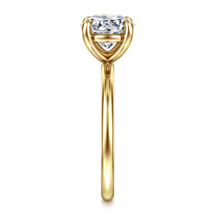 Tiana - 14K Yellow Gold Round Solitaire Diamond Engagement Ring
