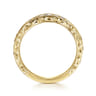 Curved Wedding Ring in 14k Yellow Gold with Round Natural Diamond at Gabriel & Co.
