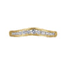 Curved Wedding Ring in 14k Yellow Gold with Round Natural Diamond at Gabriel & Co.