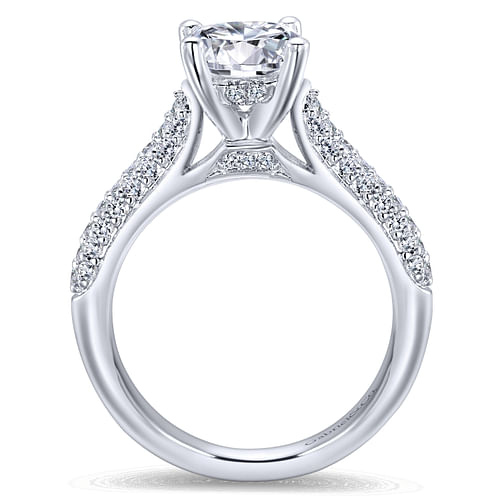Tina - 14K White Gold Round Diamond Engagement Ring - 0.55 ct - Shot 2