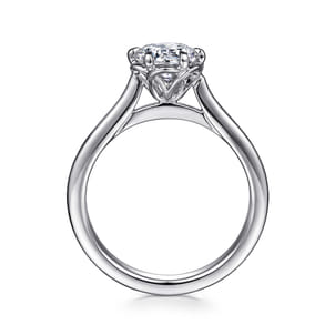 Tiona - 14K White Gold 6 Prong Round Diamond Engagement Ring