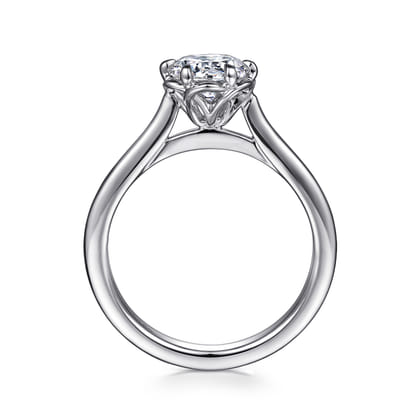 Tiona - 14K White Gold 6 Prong Round Diamond Engagement Ring