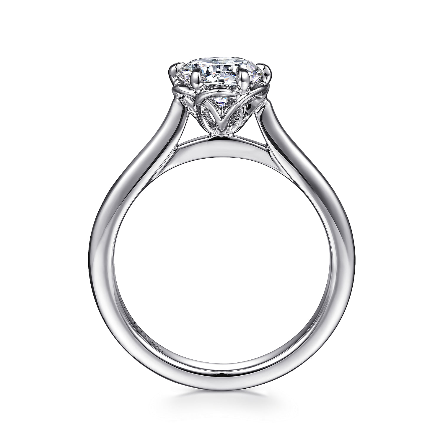 Tiona - 14K White Gold Round Diamond Engagement Ring - Shot 2