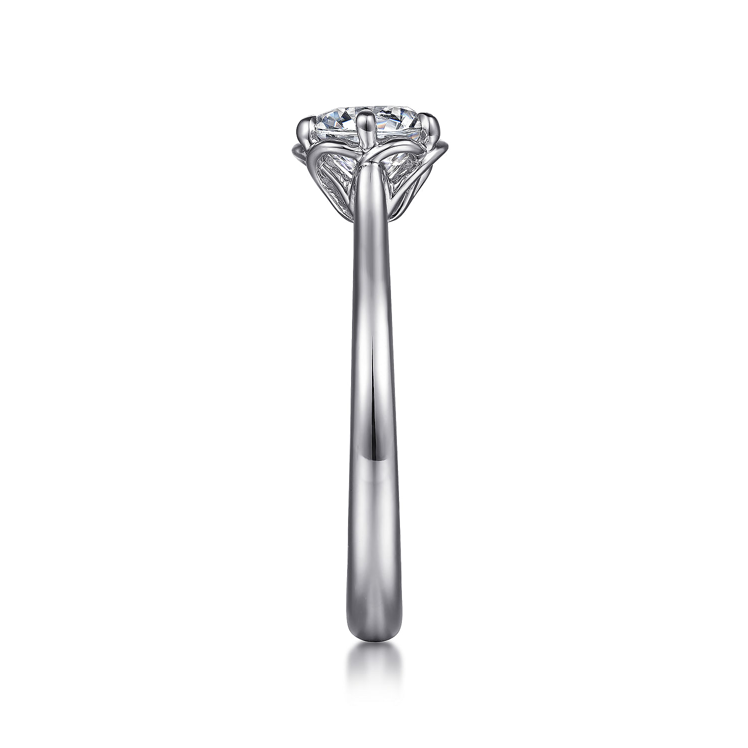 Tiona - 14K White Gold Round Diamond Engagement Ring