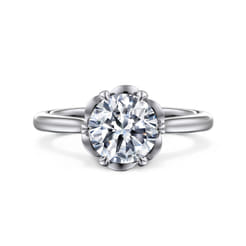Tiona - 14K White Gold Round Diamond Engagement Ring