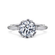 Tiona - 14K White Gold Round Diamond Engagement Ring