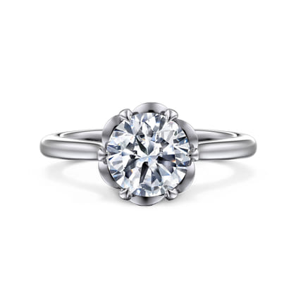 Tiona - 14K White Gold Round Diamond Engagement Ring
