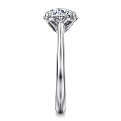 Tiona - 14K White Gold Round Diamond Engagement Ring