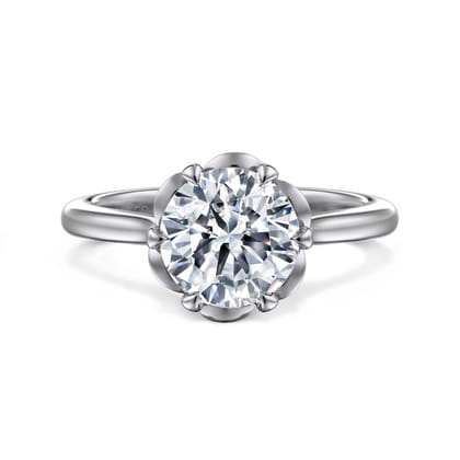 Tiona - 14K White Gold Round Diamond Engagement Ring