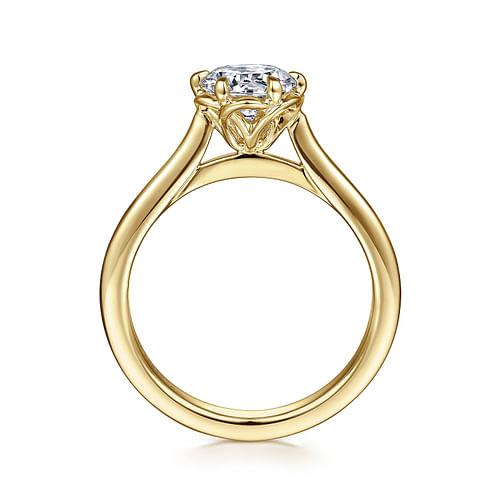 Tiona - 14K Yellow Gold Round Diamond Engagement Ring - Shot 2