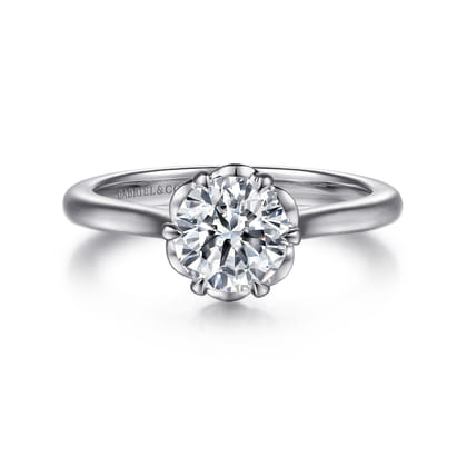 Tiona - Platinum Round Diamond Solitaire Engagement Ring