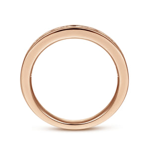 Toledo - 14K Rose Gold Channel Set Diamond Anniversary Band