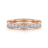 Straight Wedding Ring in 14k Rose Gold with Round Natural Diamond at Gabriel & Co.