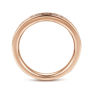 Toledo - 14K Rose Gold Channel Set Diamond Wedding Band