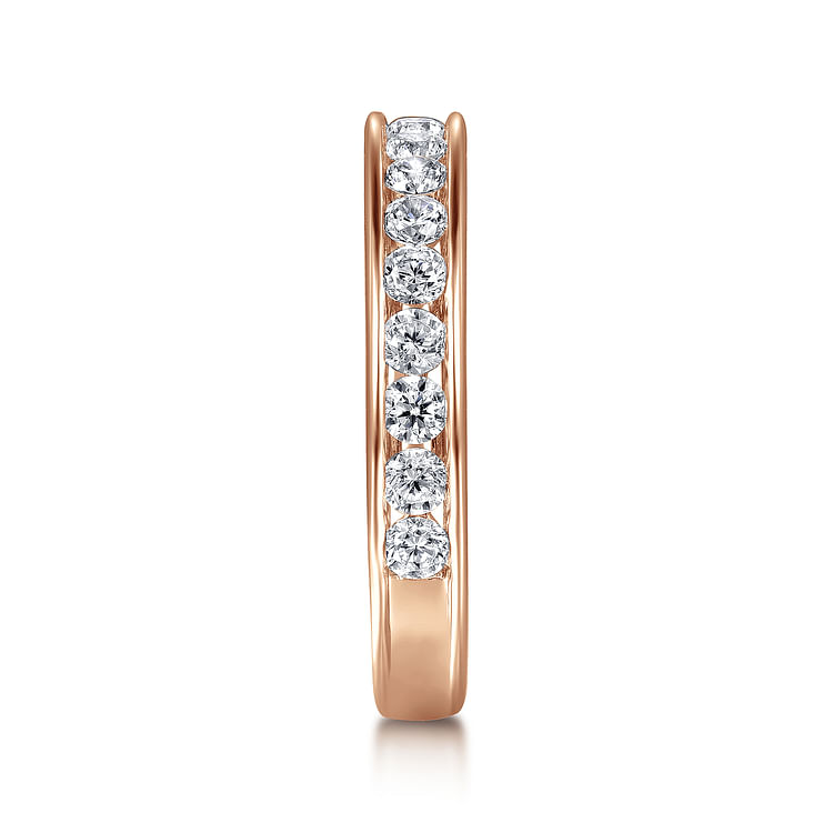 Toledo - 14K Rose Gold Channel Set Diamond Wedding Band