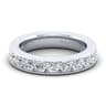 Straight Wedding Ring in 14k White Gold with Round Natural Diamond at Gabriel & Co.