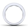 Straight Wedding Ring in 14k White Gold with Round Natural Diamond at Gabriel & Co.