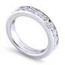 Straight Wedding Ring in 14k White Gold with Round Natural Diamond at Gabriel & Co.