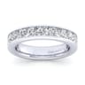 Straight Wedding Ring in 14k White Gold with Round Natural Diamond at Gabriel & Co.