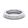 Straight Wedding Ring in 14k White Gold with Round Natural Diamond at Gabriel & Co.
