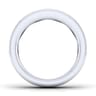 Straight Wedding Ring in 14k White Gold with Round Natural Diamond at Gabriel & Co.
