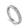 Straight Wedding Ring in 14k White Gold with Round Natural Diamond at Gabriel & Co.