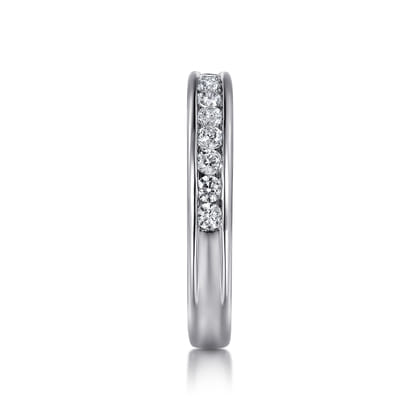 Toledo - 14K White Gold Channel Set Diamond Anniversary Band